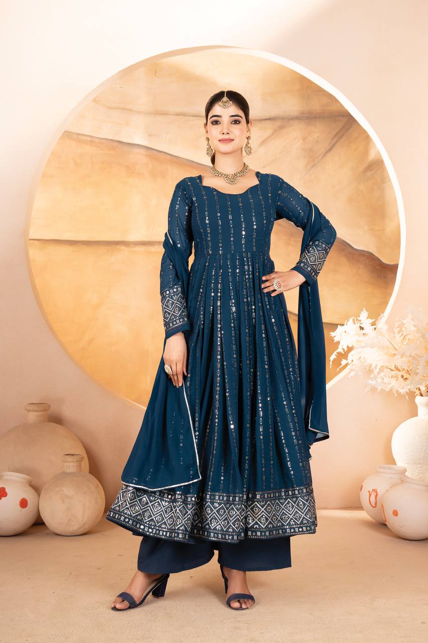 Zarista Midnight Blue Anarkali Suit