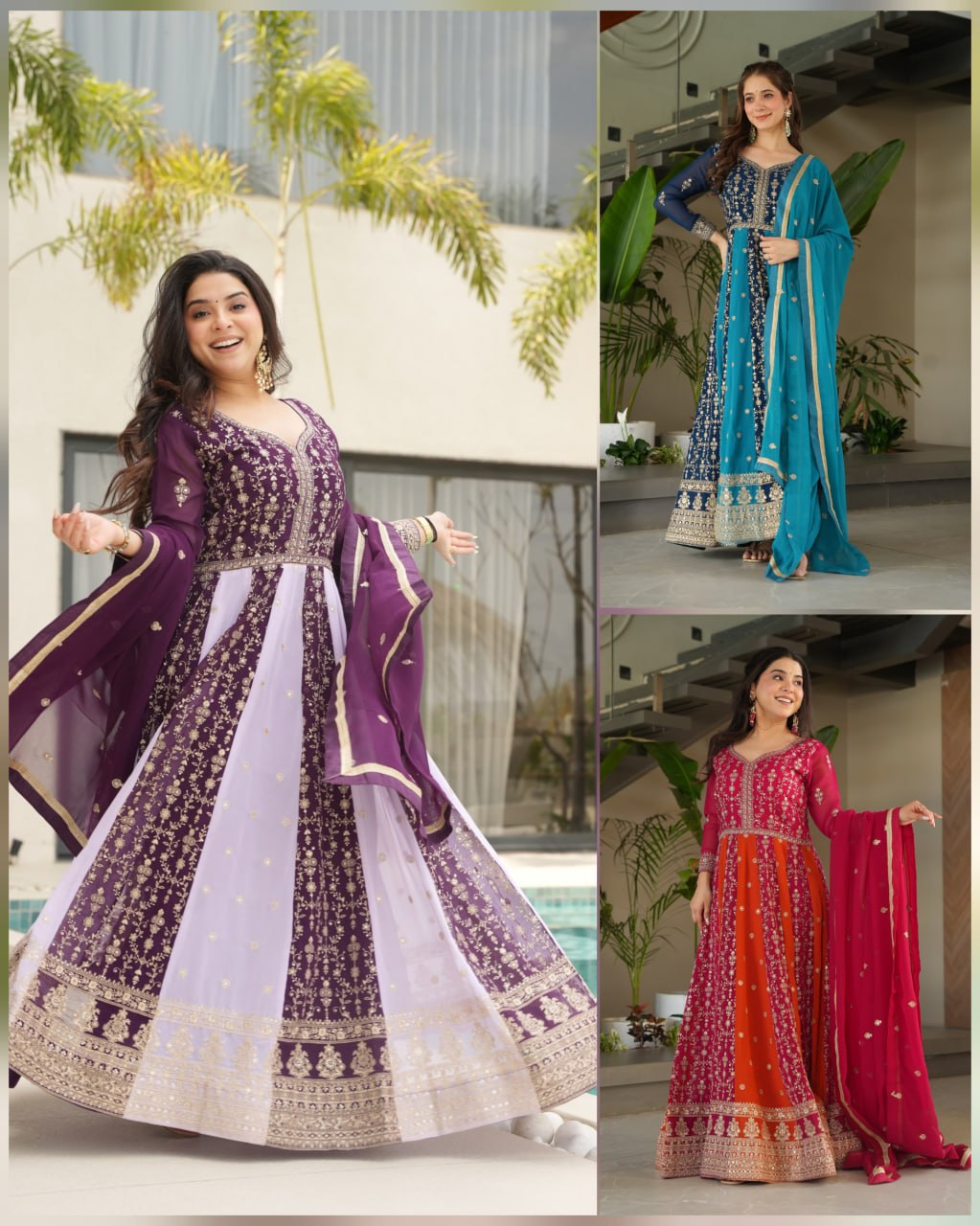 Ruhani Royal Panelled Embroidered Anarkali