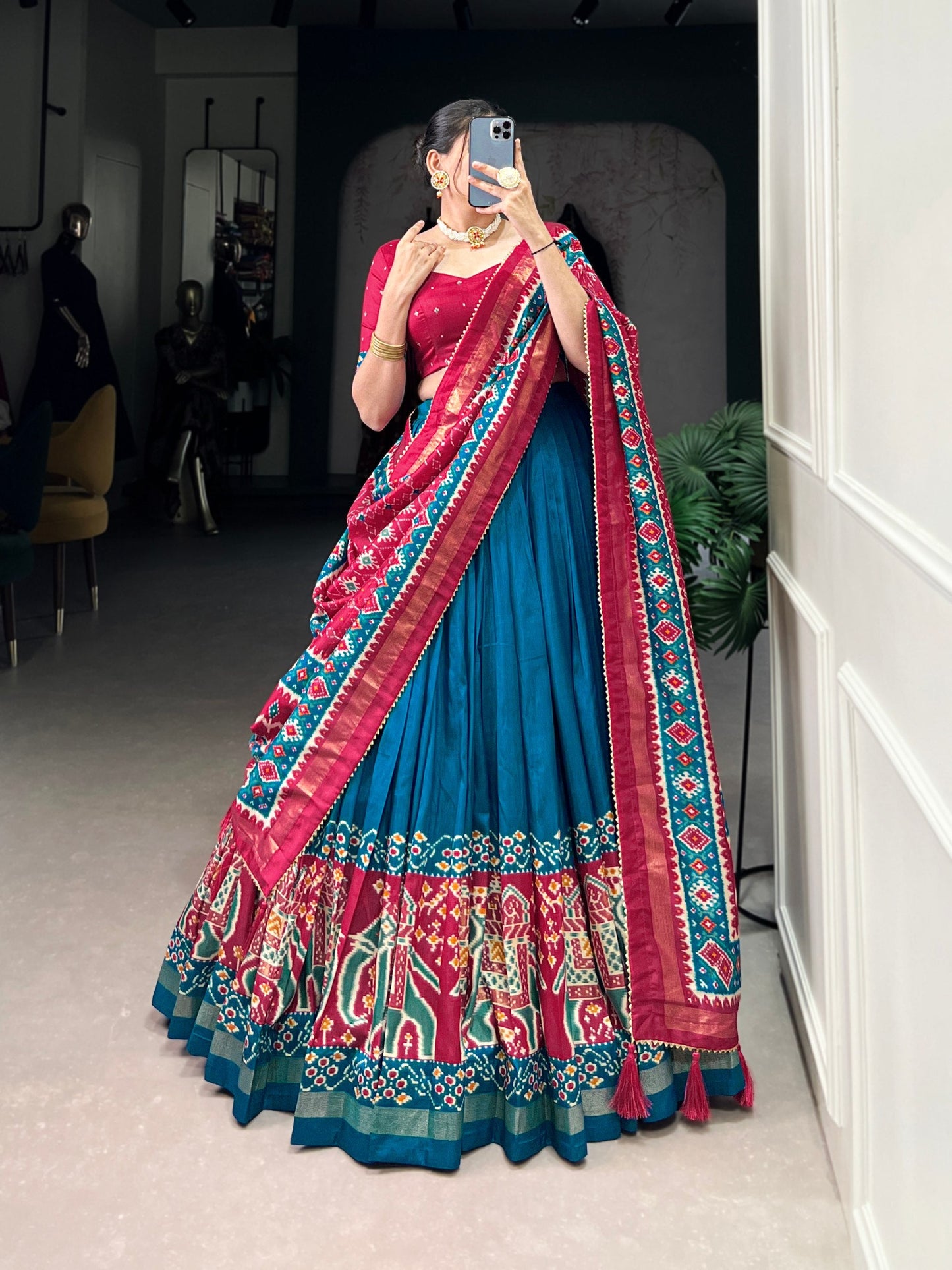 Ruhi Twirling In Tradition Shining In Silk Lehenga Choli