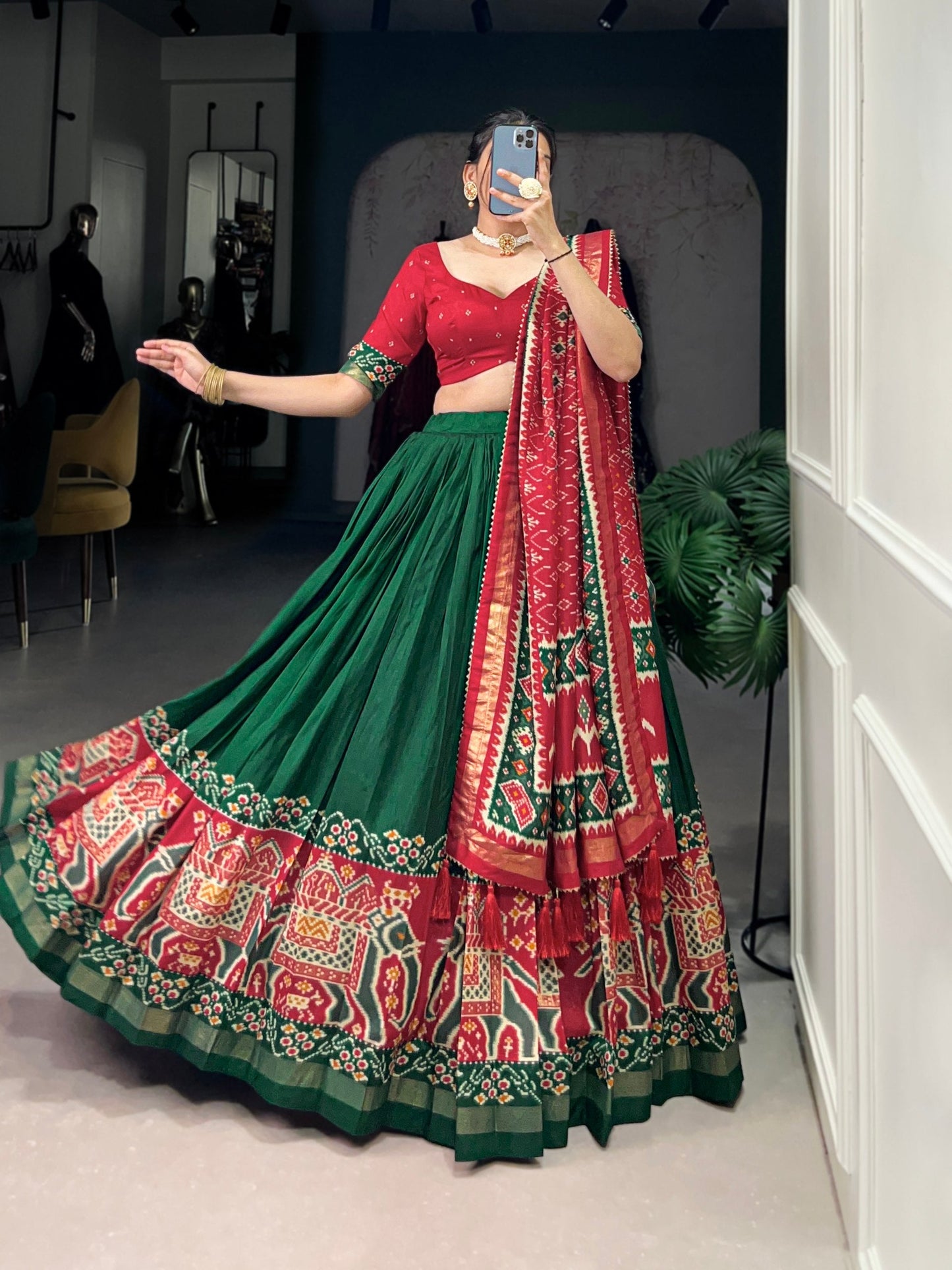 Ruhi Twirling In Tradition Shining In Silk Lehenga Choli