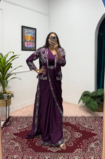 Ethereal Drapes and Timeless Grace  The Art of the Shrug Saree